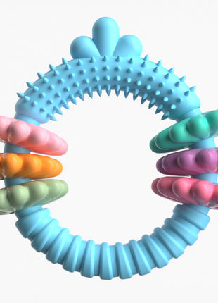 Dog Chew Toy Bite-Resistant Teeth Cleaning Safe TPR for Small Dogs