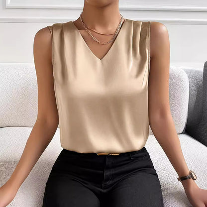 Satin Temperament Commute Vest Top