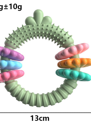 Dog Chew Toy Bite-Resistant Teeth Cleaning Safe TPR for Small Dogs