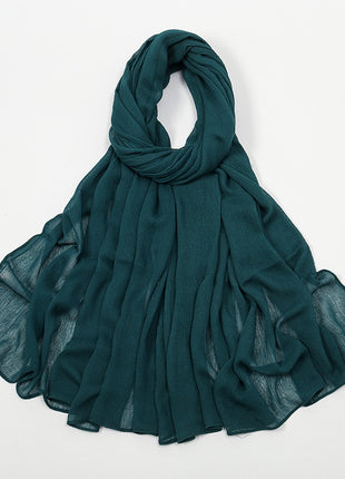 Curling Rayon Wrinkle Scarf Women's Simple Toe Cap