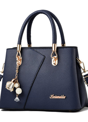 Litchi Pattern Shoulder Bag