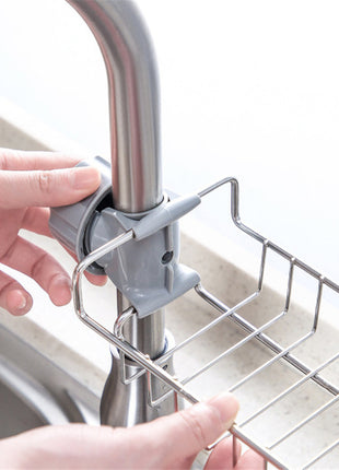 Adjustable Sink Drain Rack Sponge Storage Faucet Holder Soap Drainer Shelf Basket Organizer Kitchen Bathroom Accessories