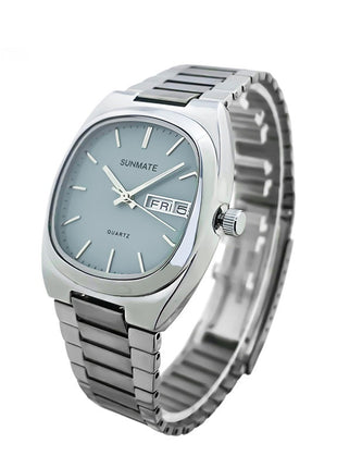 Fashion Simple Square White Shell Steel Belt Quartz Watch