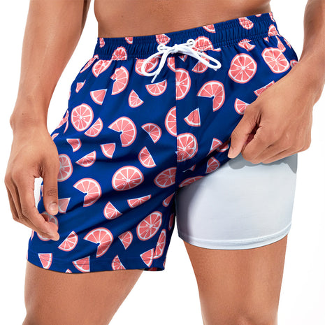 Dark Blue Sole Watermelon Beach Trunks