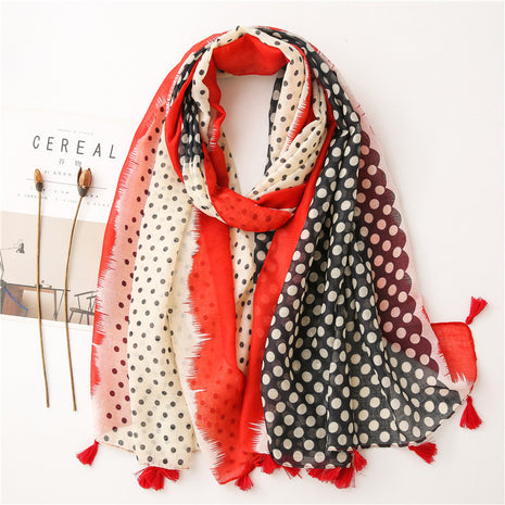 Japanese Style Artistic Cotton and Linen Scarf Bohemian Cashew