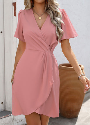 Elegant One-step Skirt Short Sleeve Dress