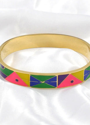 Stainless Steel and Enamel Bangles