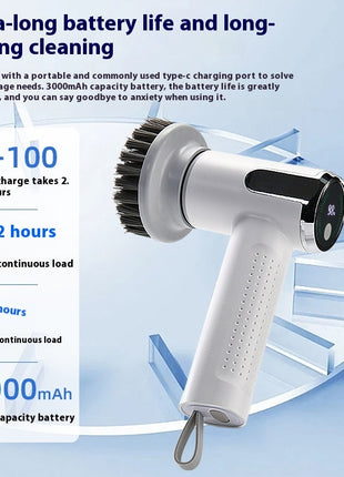Multifunctional Smart Display Electric Cleaning Brush – Wireless, Waterproof & Powerful