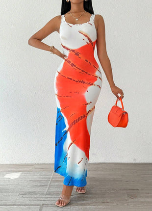 Fashionable Long with Waistline Maxi Dress