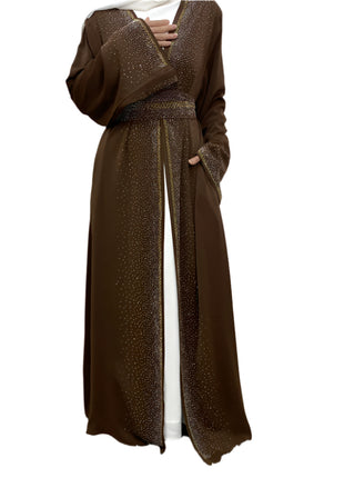 Sparks Lace-up With Pocket Abaya