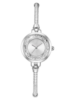 Women's Thin Strap Bracelet Watch Rhinestone Quicksand Small Dial Bracelet Watch Retractable Adjustable Watch