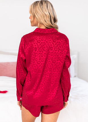 Long Sleeve Shorts Pyjamas Set