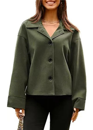 Short Small Suit Long Sleeve Button Coat