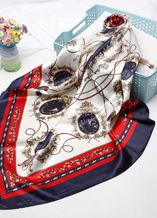 High-end Versatile Vintage Printed Workplace Scarf