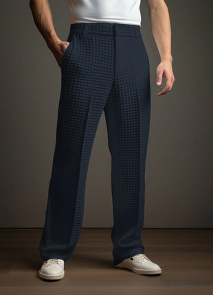 Casual Versatile Business Straight Waffle Pants