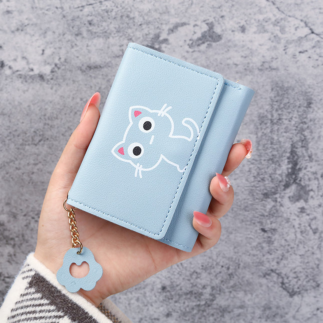 Cat Pattern Tri-fold Wallet