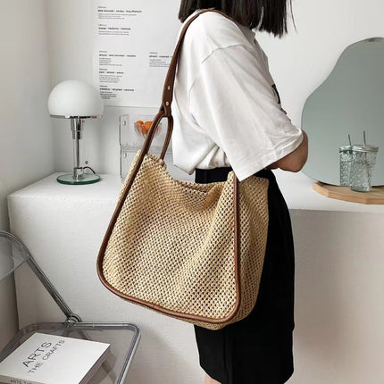 Large Capacity Contrast Colour Tote Handbags