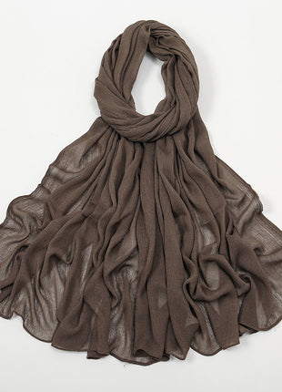 Curling Rayon Wrinkle Scarf Women's Simple Toe Cap