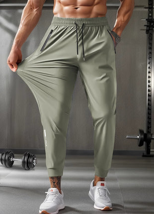 Running Ice Silk Quick drying with Zipper Pants