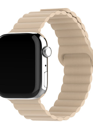 Two-color Silicone Magnetic Back Ring Buckle Band Applicable with Apple watch