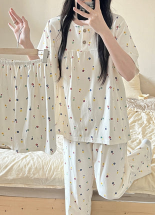 3-piece Cotton Pyjamas Set