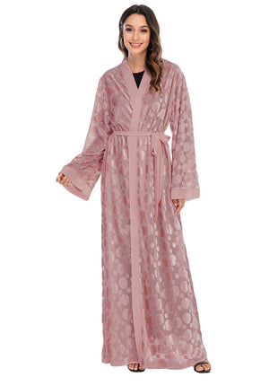 Elegant Golden Pinkish Abaya