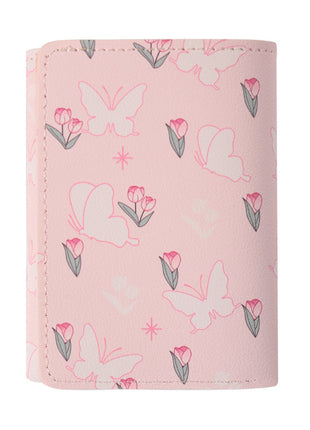 Leather Butterfly Tri-fold Wallet