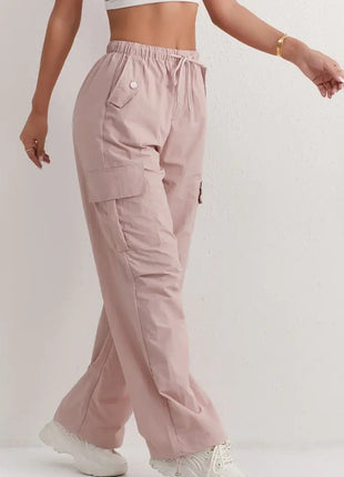 High Waist Drooping Quick-drying Leisure Wide Leg Track Pants