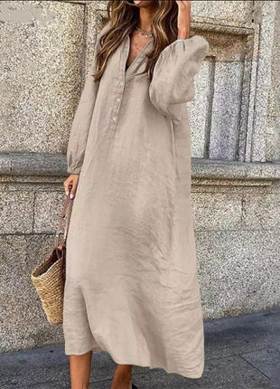 Artistic Cotton and Linen Dress