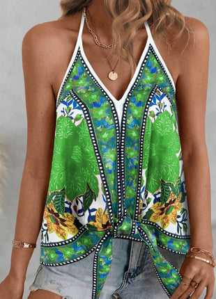 Open Shoulder Vest with Front Placket Top