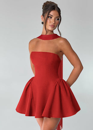 Tube Top with Back Zipper Short Dress