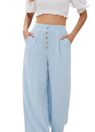 Cotton And Linen Casual Straight Pants