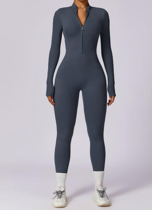 Zipper Long Sleeve Yoga Jumpsuit