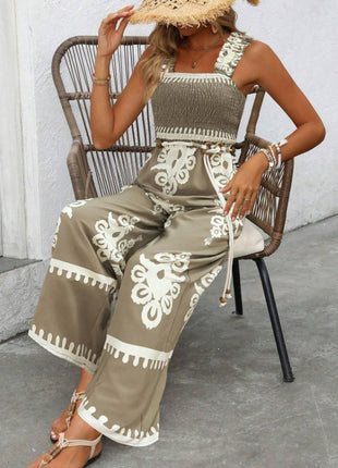 Vacation Casual Sleeveless Wide Leg Jumpsuit