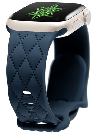 For Watch S9 Texture Silicone Butterfly Buckle Strap Compatible with Apple