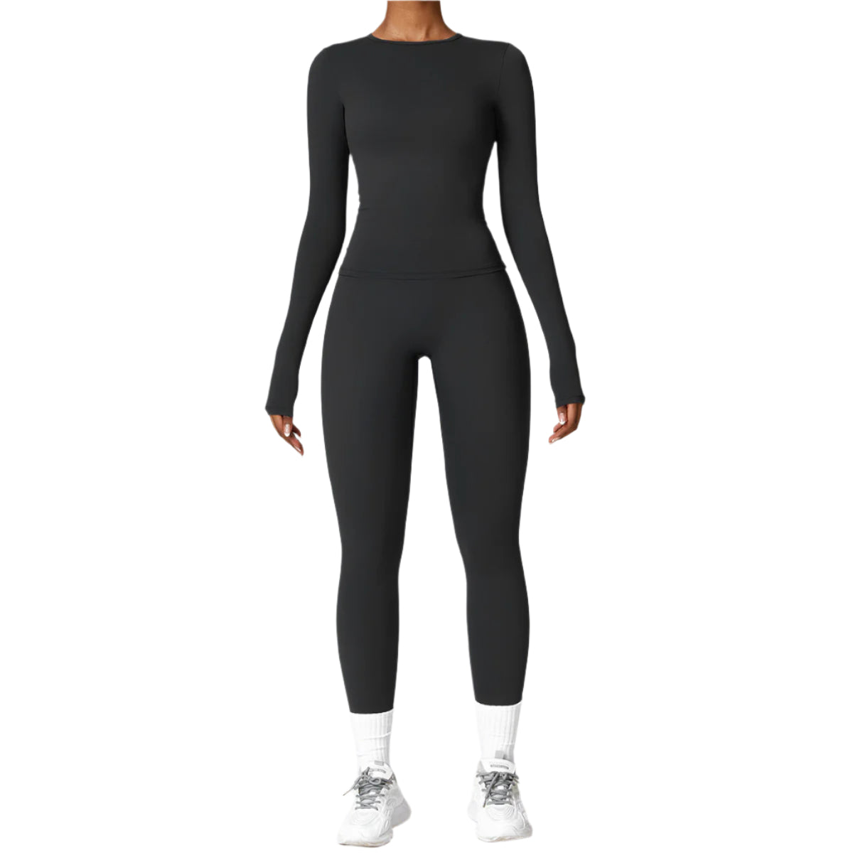 Tight-fitting Quick-drying Long Sleeve High Waist Leggings Set