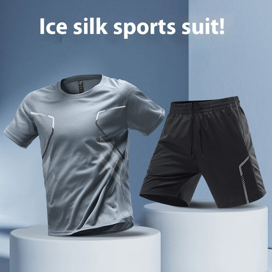 Quick-drying Breathable Short Sleeve Round Neck Active Tee Set