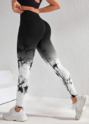 Gradient Tie-dye Tight Yoga Pants
