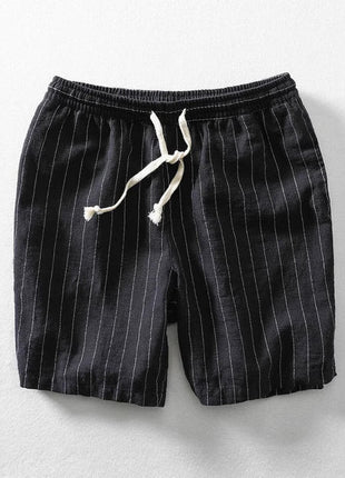 Men's Summer Stripes Pattern Printed Casual Cropped Pants