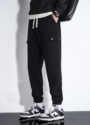 Spring And Autumn Loose Knitted Cotton Trousers