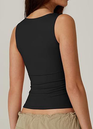 Summer Square-neck Tank Vest Ins Fashion Slim Sleeveless Tops