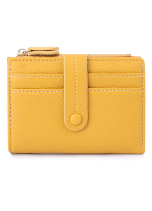 PU Leather Plaid Short Wallet