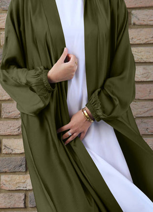Bubble Satin Cardigan Abaya