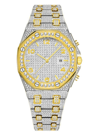 Stainless Steel Starry Calendar Waterproof Quartz Watch