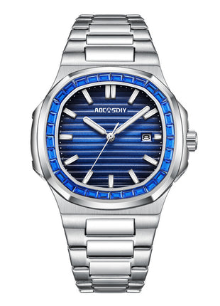 Diamond Steel Belt Luminous Quartz Waterproof Watch