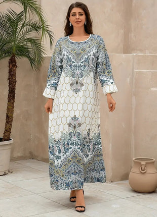 Yahua Floral Long Sleeved Stylish Dress