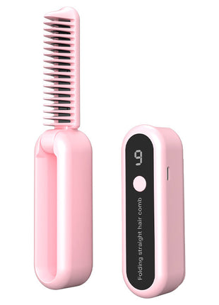 Straight Comb Hair Straightener – Wireless, Portable &amp; Anti-Frizz Magic Brush
