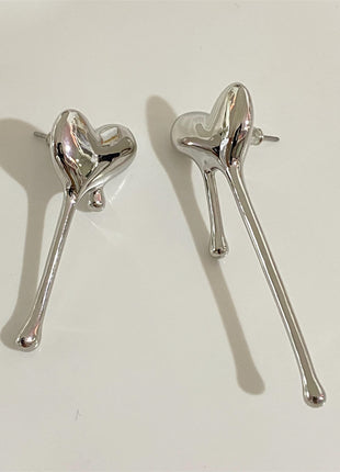 Spilled Blood Heart Earrings