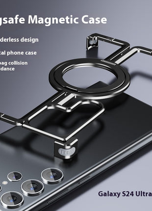 Samsung S24 Metal Drop-resistant Frameless Magnetic Bracket