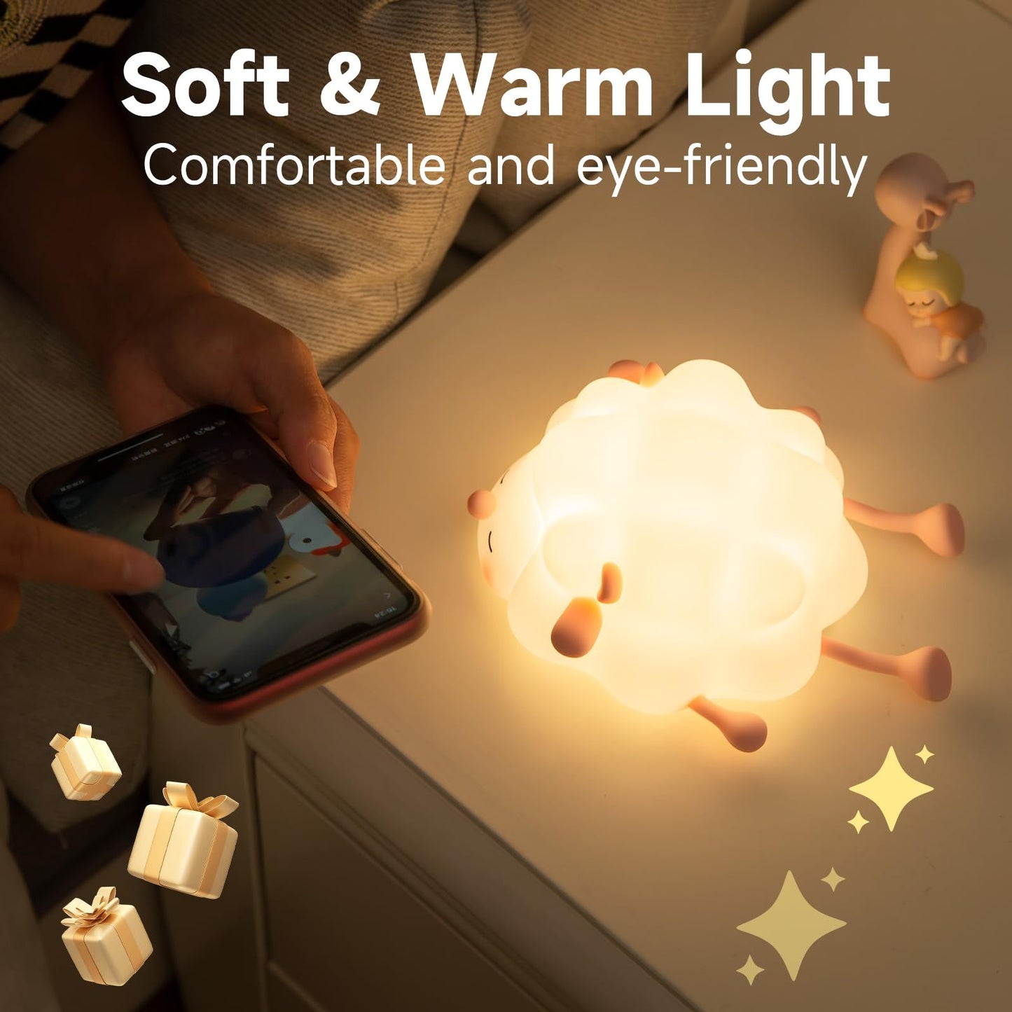 Cute Sheep Silicone Night Lights Touch Sensor